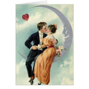 Vintager Viktorianischer Coupé-Kuss auf einem Halb