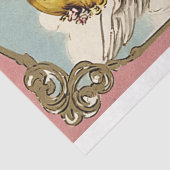 Vintager Viktorianischer Engel Valentine Seidenpapier (Detail)