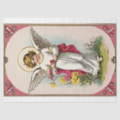 Vintager Viktorianischer Engel Valentine Seidenpapier (Vorderseite)