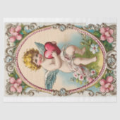 Vintager Viktorianischer Engel Valentine Seidenpapier (Vorderseite)