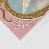 Vintager Viktorianischer Engel Valentine Seidenpapier (Detail)