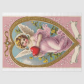 Vintager Viktorianischer Engel Valentine Seidenpapier (Vorderseite)