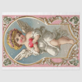 Vintager Viktorianischer Engel Valentine Seidenpapier (Vorderseite)
