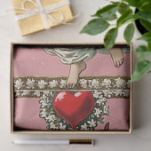 Vintager Viktorianischer Engel Valentine Seidenpapier (Geschenk)