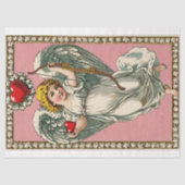 Vintager Viktorianischer Engel Valentine Seidenpapier (Vorderseite)