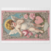 Vintager Viktorianischer Engel Valentine Seidenpapier (Vorderseite)