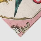 Vintager Viktorianischer Engel Valentine Seidenpapier (Detail)