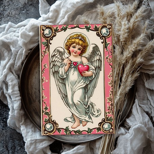 Vintager Viktorianischer Engel Valentine Seidenpapier