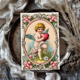 Vintager Viktorianischer Engel Valentine Seidenpapier