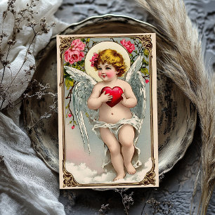 Vintager Viktorianischer Engel Valentine Seidenpapier
