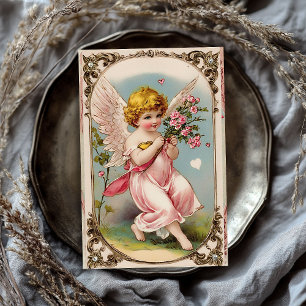 Vintager Viktorianischer Engel Valentine Seidenpapier
