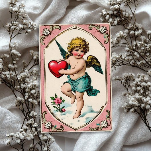Vintager Viktorianischer Engel Valentine Seidenpapier