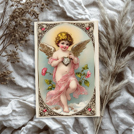 Vintager Viktorianischer Engel Valentine Seidenpapier