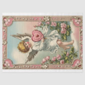Vintager Viktorianischer Engel Valentine Seidenpapier (Vorderseite)
