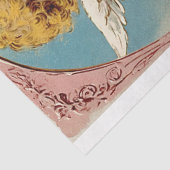 Vintager Viktorianischer Engel Valentine Seidenpapier (Detail)