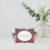 Vintager viktorianischer England mit Blumen rustik Telefonnummerkarte (Stehend Vorderseite)