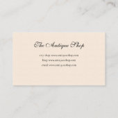 Vintager viktorianischer England mit Blumen rustik Telefonnummerkarte (Rückseite)