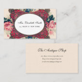 Vintager viktorianischer England mit Blumen rustik Telefonnummerkarte (Vorne/Hinten)