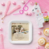 Vintager Viktorianischer Erntedank Personalisiert Pappteller (Party)