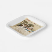 Vintager Viktorianischer Erntedank Personalisiert Pappteller (Gewinkelt)