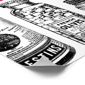 Vintager Viktorianischer Feinschmecker Poster (Ecke)