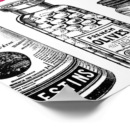 Vintager Viktorianischer Feinschmecker Poster (Ecke)