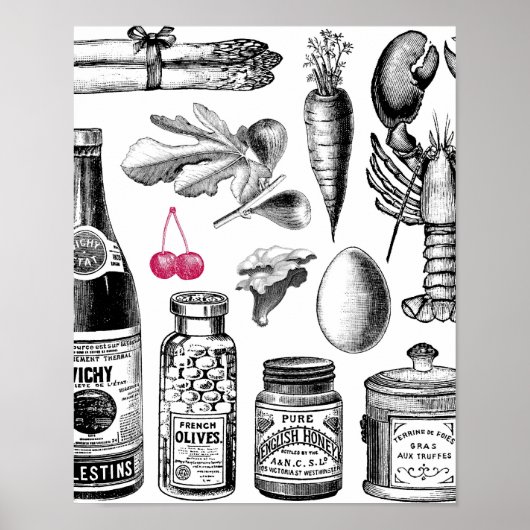 Vintager Viktorianischer Feinschmecker Poster (Vorne)