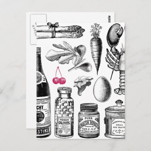 Vintager Viktorianischer Feinschmecker Postkarte (Vorne/Hinten)