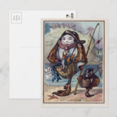 Vintager Viktorianischer Fisch Postkarte (Vorne/Hinten)