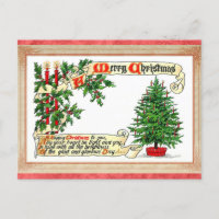 Vintager Viktorianischer froher Weihnachtsbaum