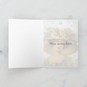 Vintager Viktorianischer Geburtstag der Frau Karte (Innenseite)