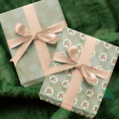 Vintager Viktorianischer, glatter, schwarzer Damas Geschenkpapier