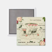 Vintager viktorianischer Gurt-Magnet mit Blume Magnet (Vorderseite/Rückseite)