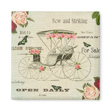 Vintager viktorianischer Gurt-Magnet mit Blume