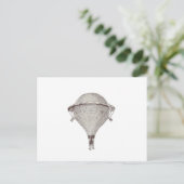 Vintager Viktorianischer Heißluftballon Postkarte (Stehend Vorderseite)