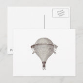 Vintager Viktorianischer Heißluftballon Postkarte (Vorne/Hinten)
