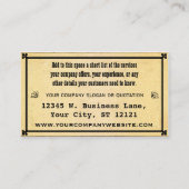 Vintager viktorianischer Herr-alter Visitenkarte (Rückseite)