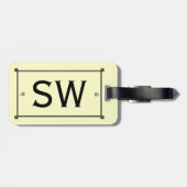 Vintager viktorianischer Herr-personalisierter Gepäckanhänger (Rückseite horizontal)