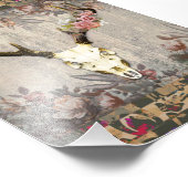 Vintager Viktorianischer Hirschschädel Fotodruck (Ecke)