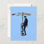 Vintager Viktorianischer Hubschrauber Postkarte (Vorne/Hinten)