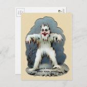 Vintager Viktorianischer Jack Frost Postkarte (Vorne/Hinten)