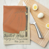 Vintager Viktorianischer Jugendstil, Mädchen mit M Geschirrtuch (Viertel Falte)