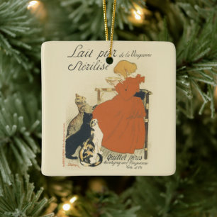 Vintager Viktorianischer Jugendstil, Mädchen mit M Keramikornament