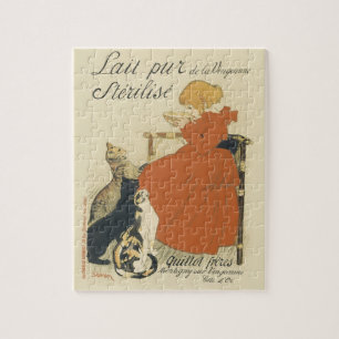 Vintager Viktorianischer Jugendstil, Mädchen mit M Puzzle