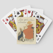 Vintager Viktorianischer Jugendstil, Mädchen mit M Spielkarten (Rückseite)