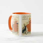 Vintager Viktorianischer Jugendstil, Mädchen mit M Tasse (Vorderseite Links)