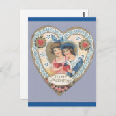 Vintager Viktorianischer Junge und Mädchen Valenti Postkarte (Vorne/Hinten)