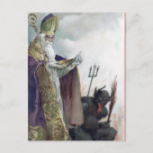 Vintager Viktorianischer Krampus Postkarte (Vorderseite)