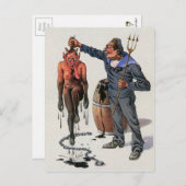 Vintager Viktorianischer Krampus Postkarte (Vorne/Hinten)