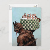 Vintager Viktorianischer Krampus Postkarte (Vorne/Hinten)